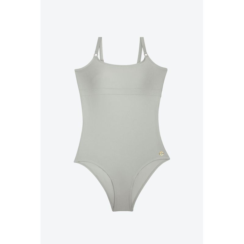 Vestido de baño enterizo confeccionado en microfibra satinada