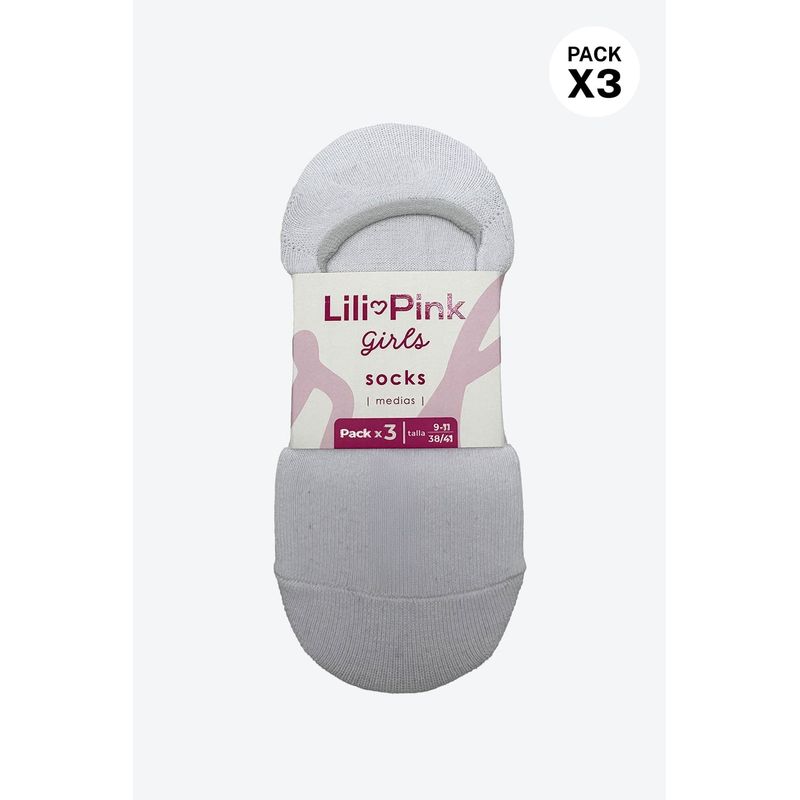 Medias estilo baleta confeccionada en algodón x3 unidades