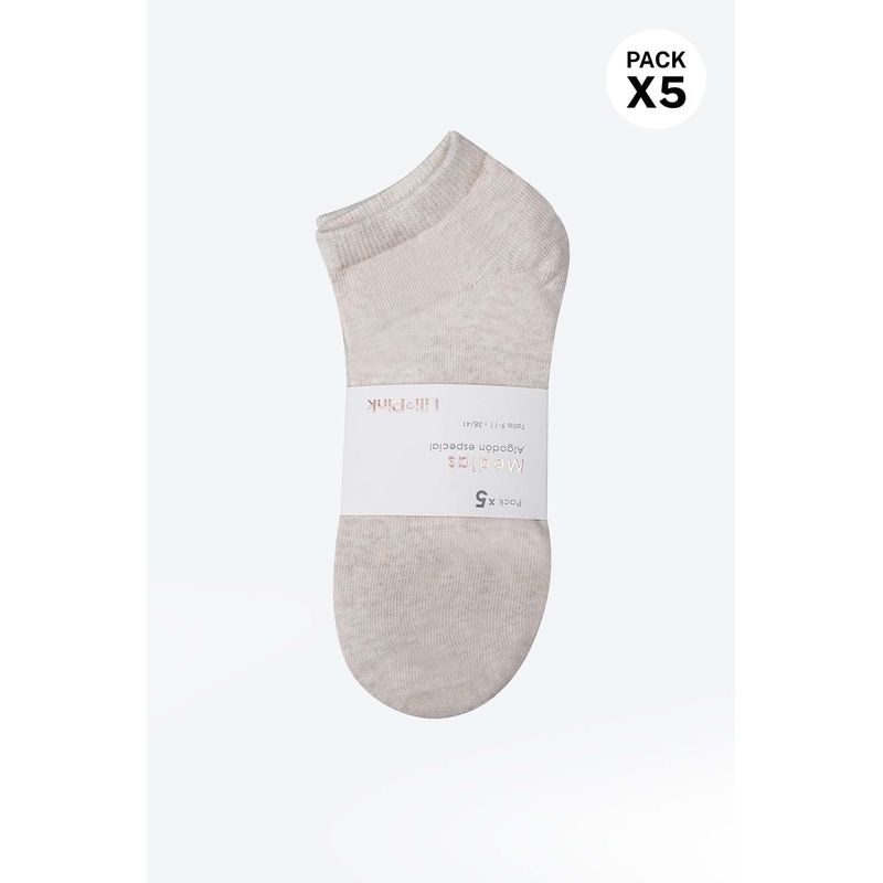 Medias taloneras paquete x5 confeccionadas en algodón