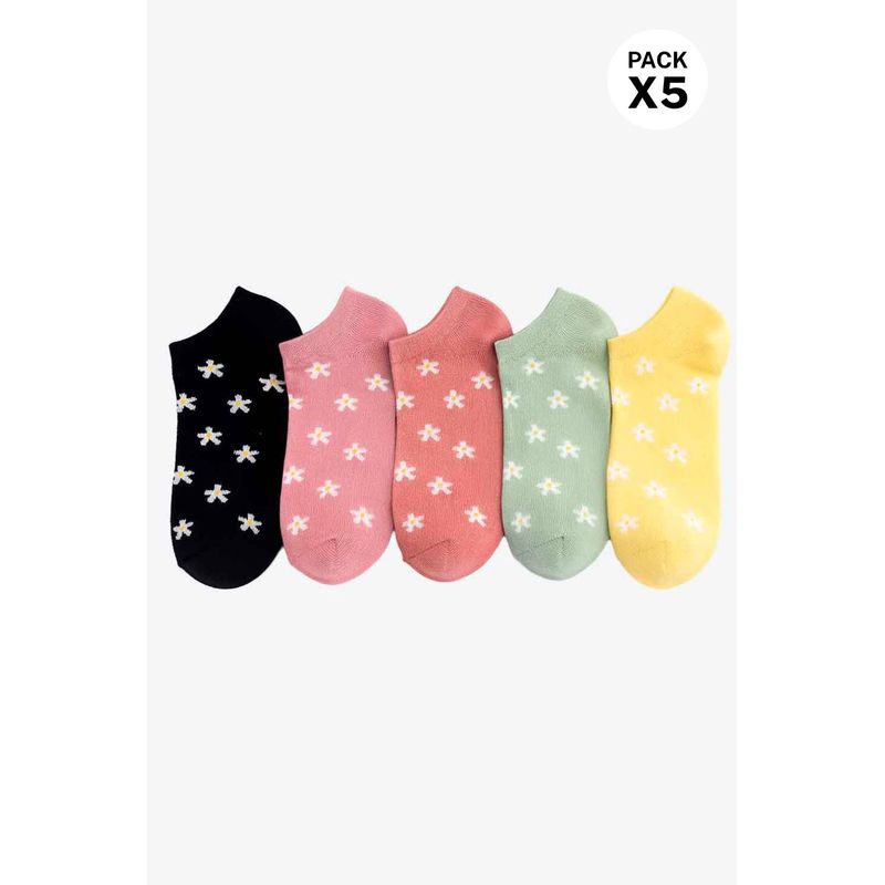 Paquete x5 medias tipo talonera elaboradas en algodón