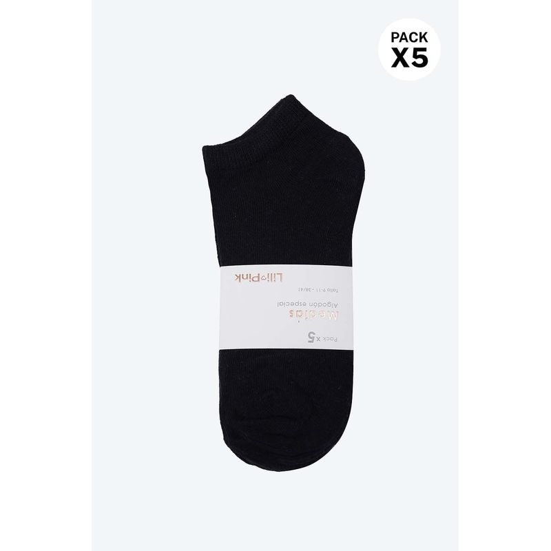 Paquete x5 medias taloneras elaboradas en algodón