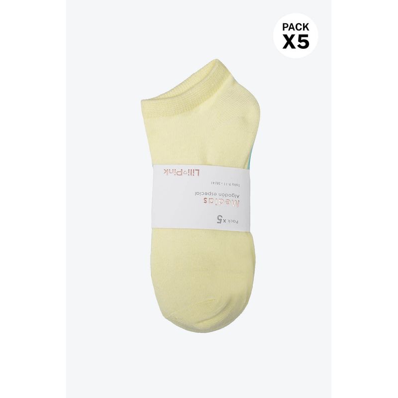 Medias taloneras paquete x5 en material dealgodón