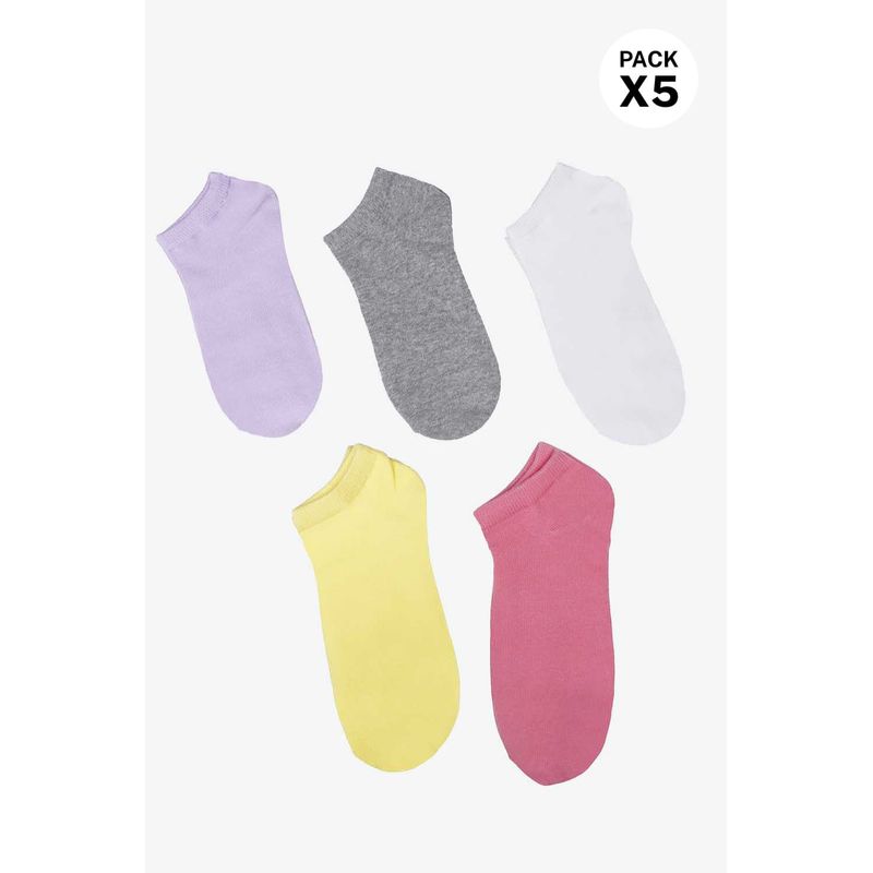 Medias talonera confeccionadas en algodón paqute x5