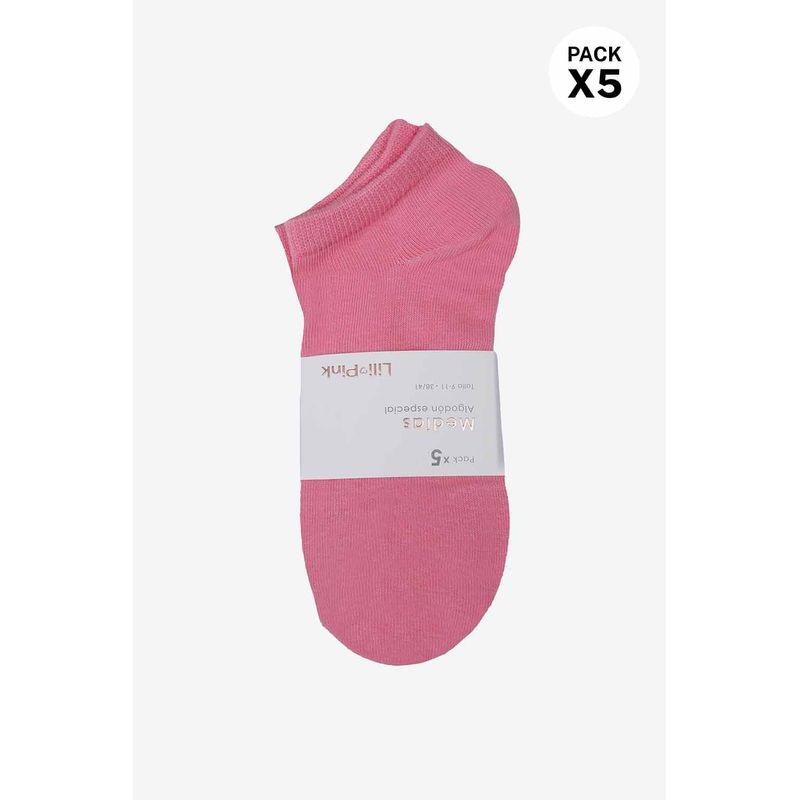 Medias talonera confeccionadas en algodón paqute x5