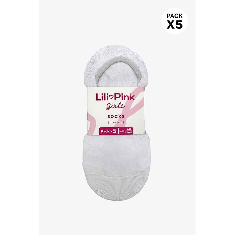 Medias tipo talonera confeccionada en algodón x5 unidades