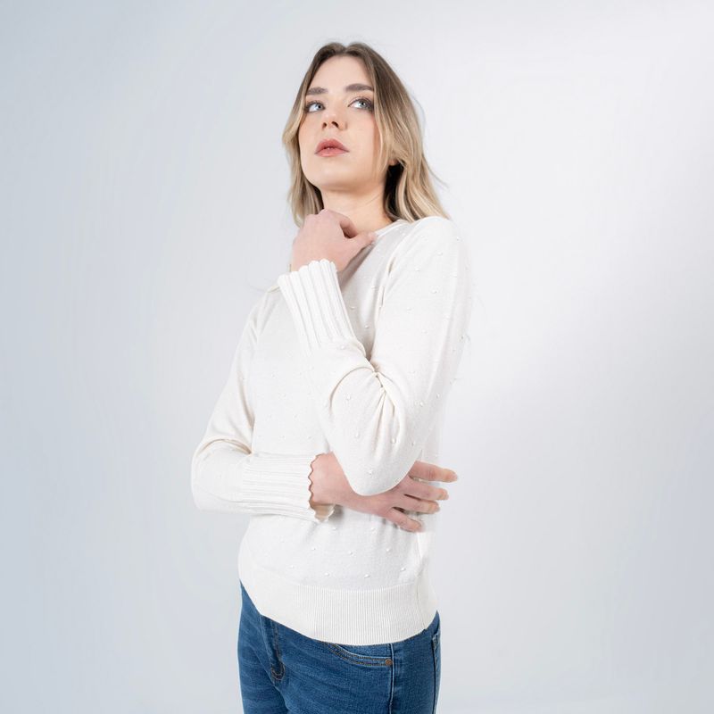 Sweater Cuello Redondo Manga Corto