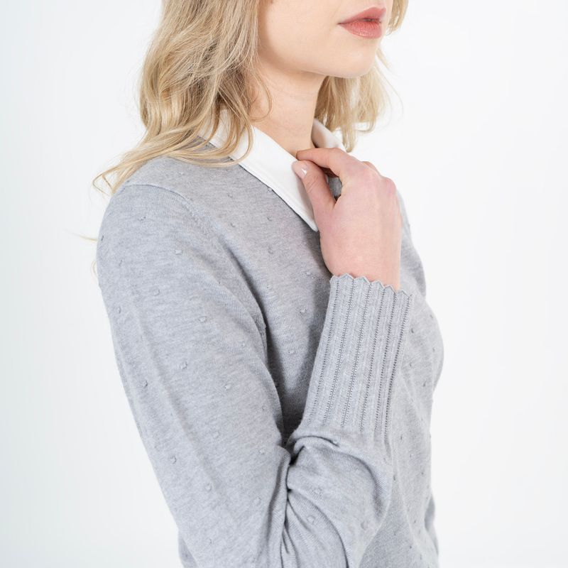 Sweater Cuello Redondo Manga Corto