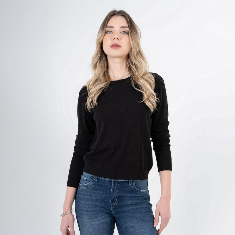 Sweater Cuello Redondo Manga Larga