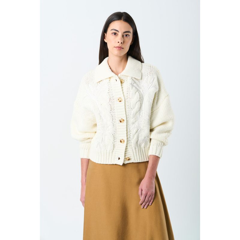 Cardigan Kalixto tejido para mujer bordado