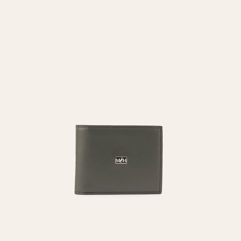 Billetera Extraplana Con Inserto Verde Atlanta Millenium