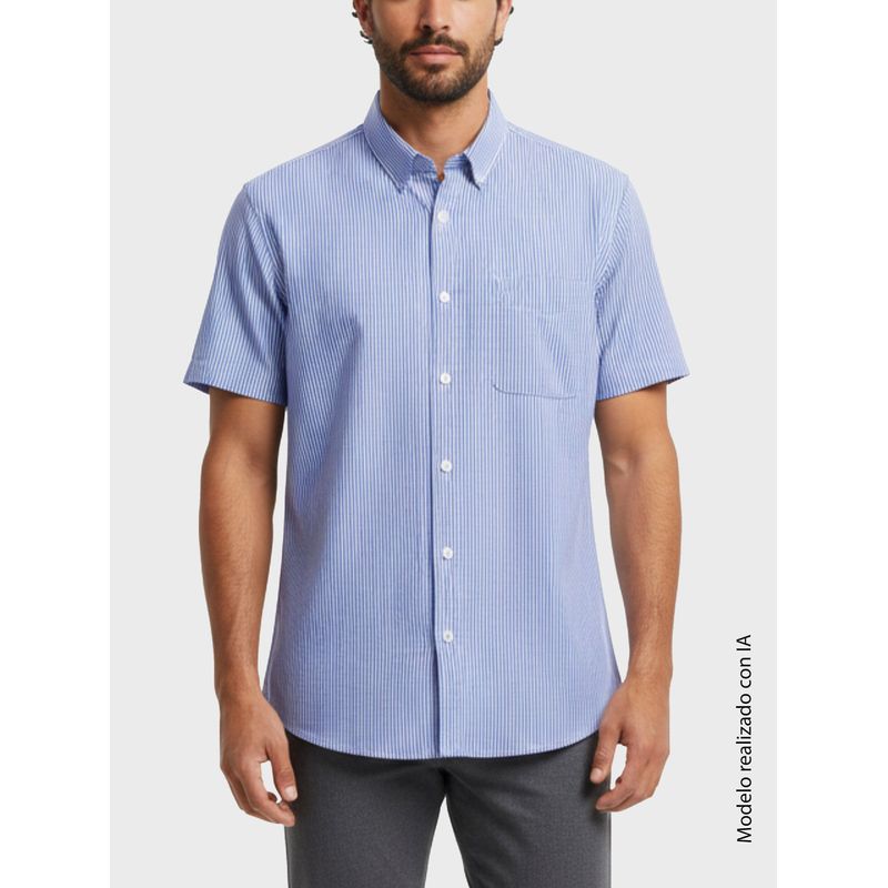 Camisa a Rayas Semi Slim Fit para Hombre 49521