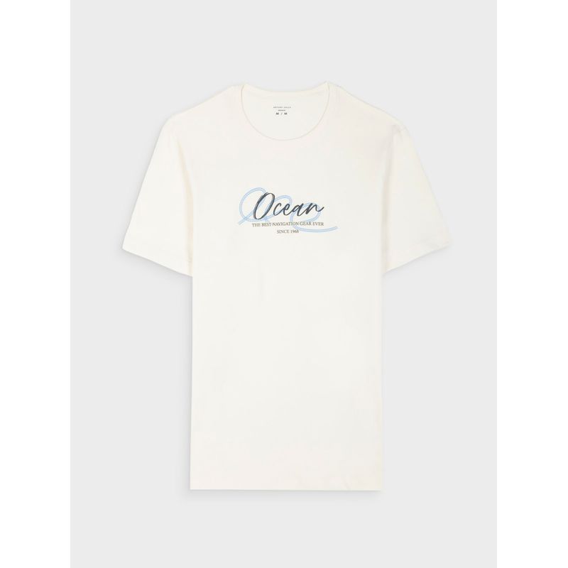 Camiseta Unicolor con Estampado 40221