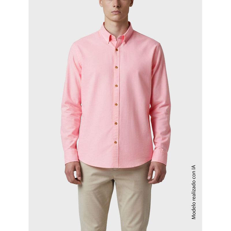 Camisa Casual Unicolor Hombre 14394