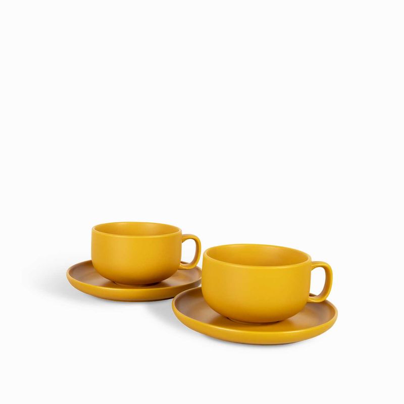 Pocillo y plato puebla 400ml setx2