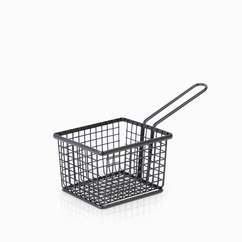 Canasta pequena cuadrada negro