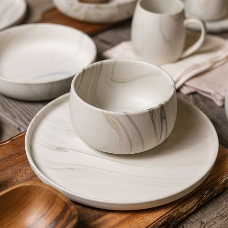 Tazón sopa Mármol cuarcita 15cm setx4