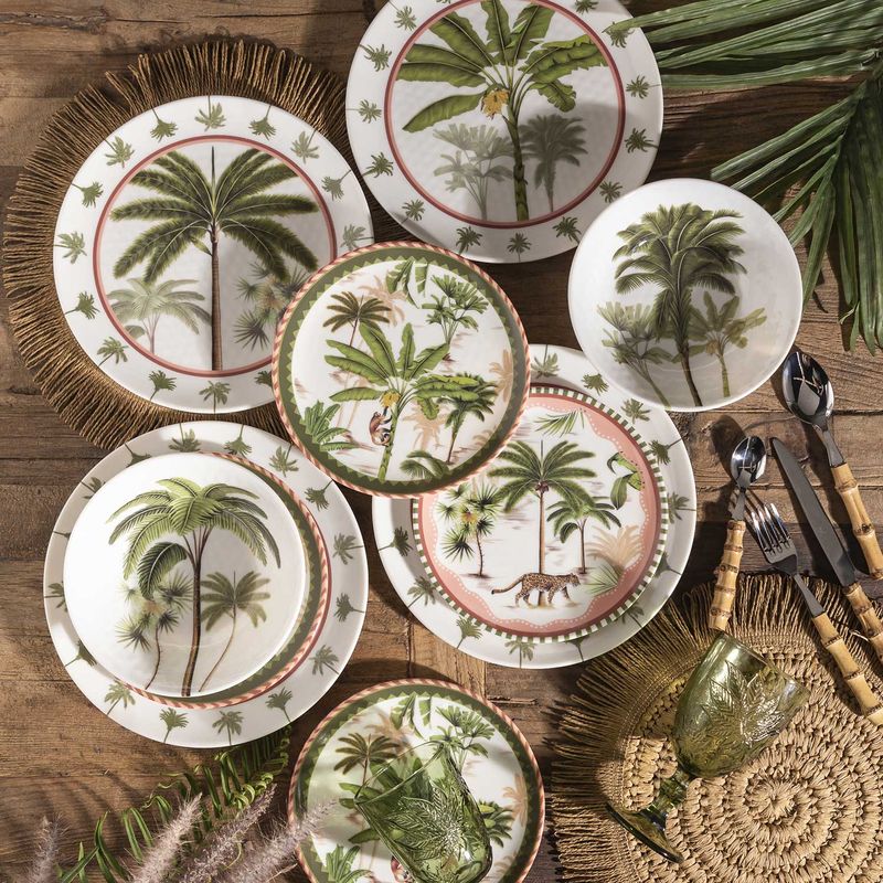 Plato palmeras cheetah 26 cm