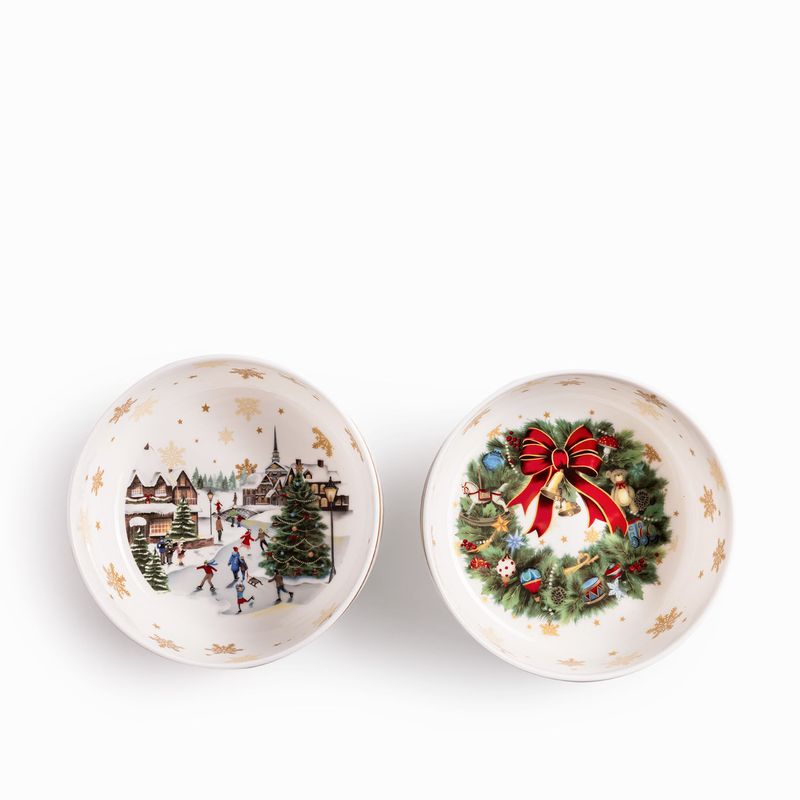 Tazón sopa noche buena snow crownville 850ml setx2