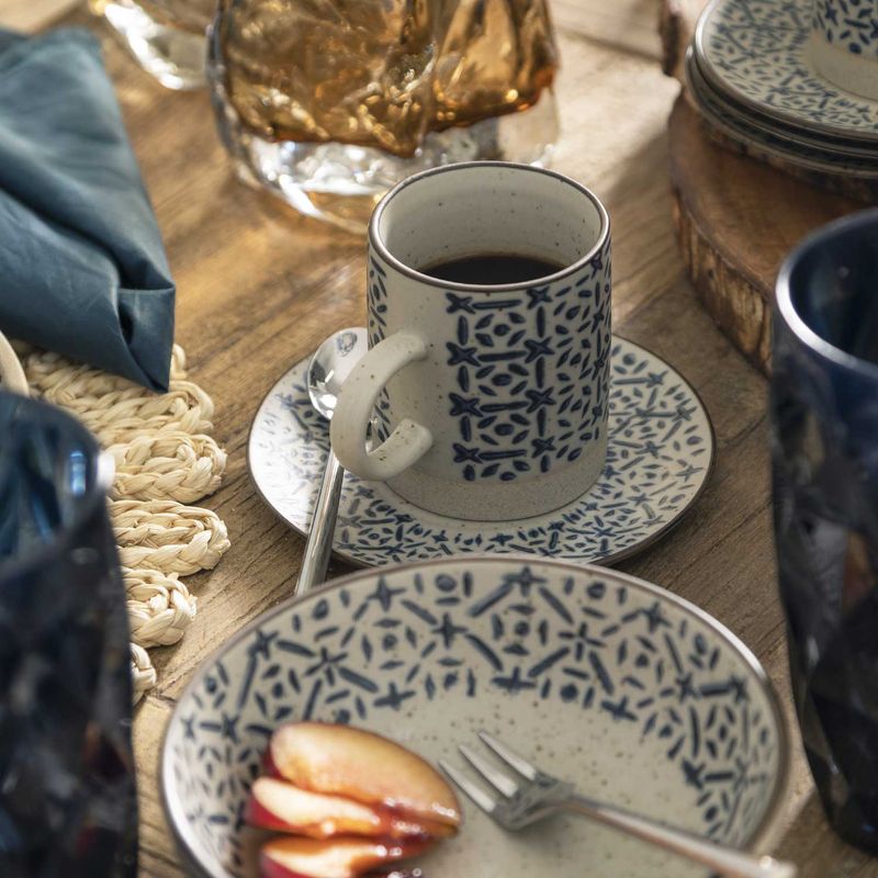 Pocillo y plato malaga 200ml setx4