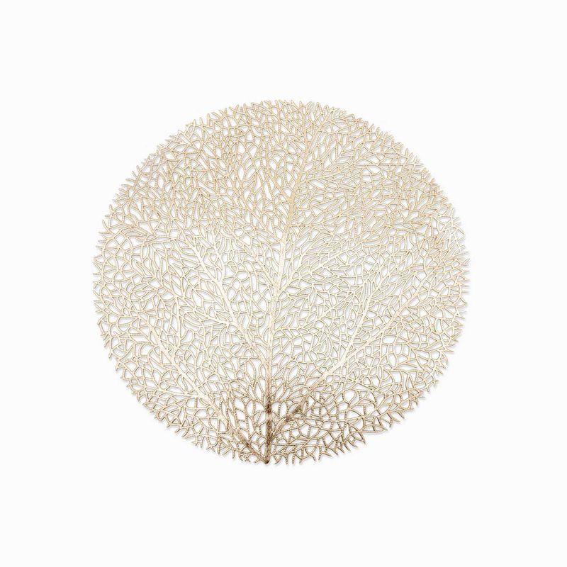 Individual redondo nativo dorado