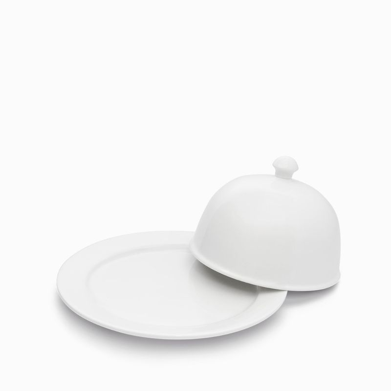 Quesera redonda porcelana