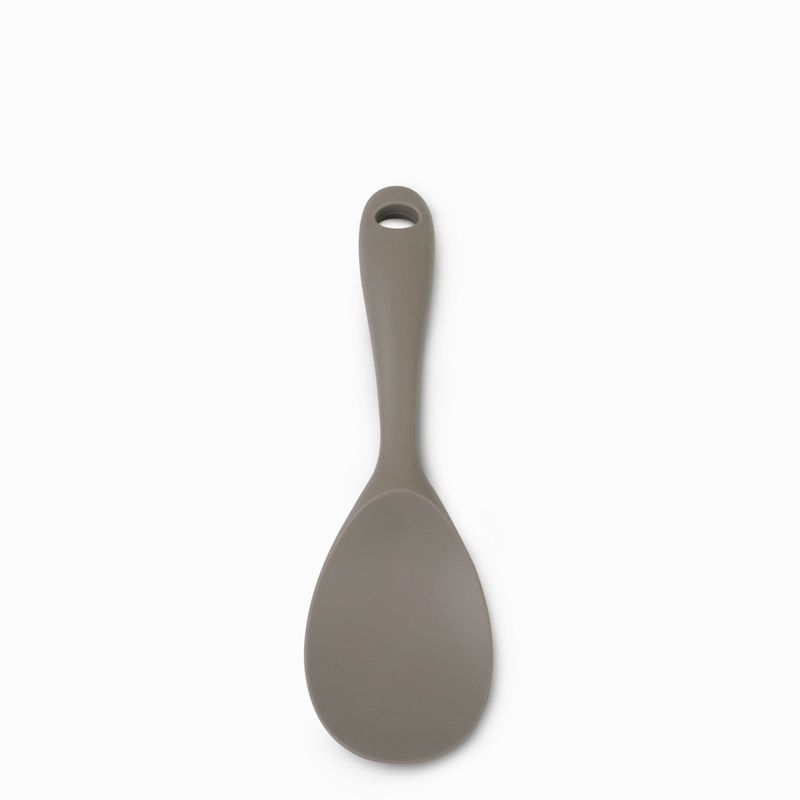 Cuchara plana en silicona gris