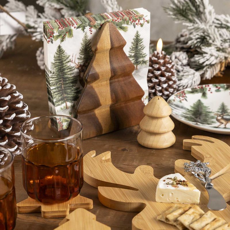 Salero en bambú árbol navidad