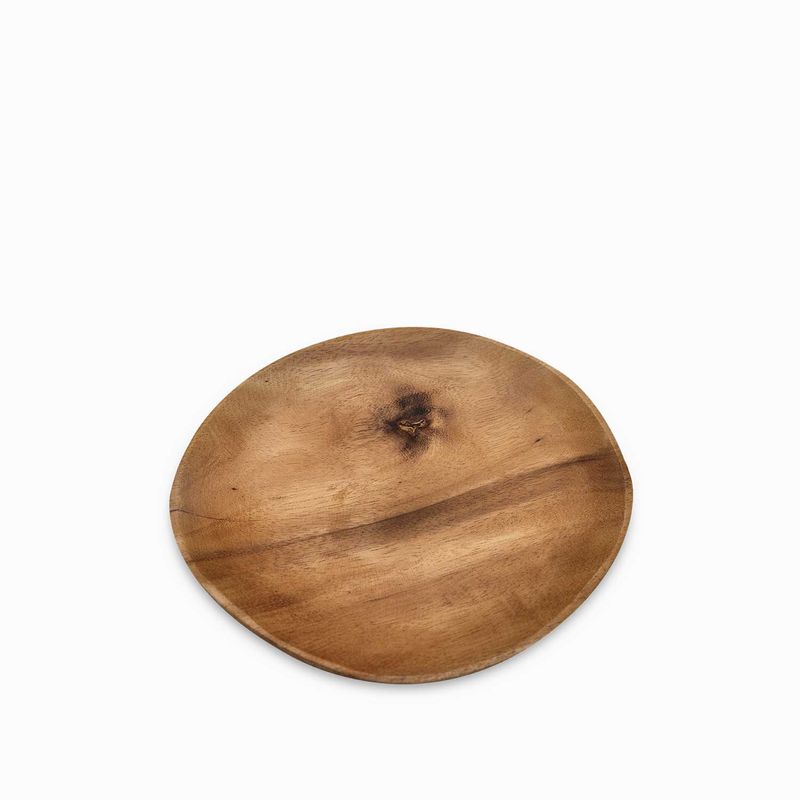 Plato irregular en acacia 20cm