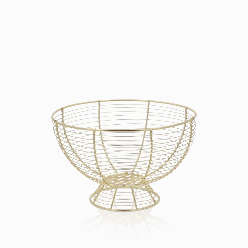 Frutero redondo dorado mate