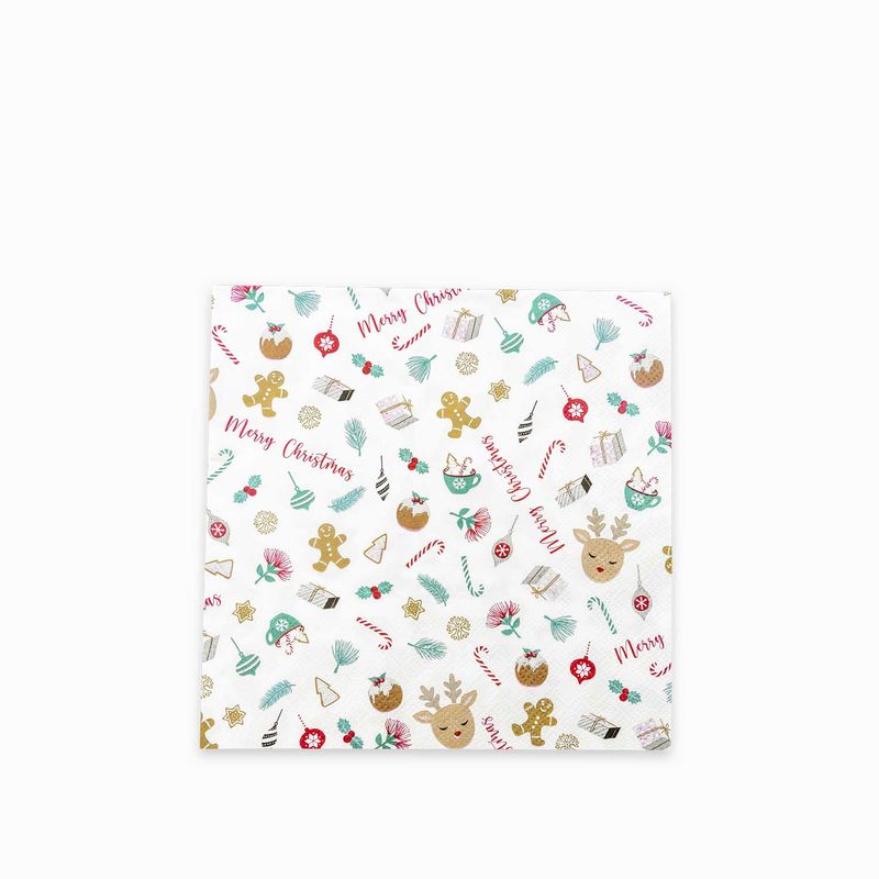 Servilletas mini print navidad