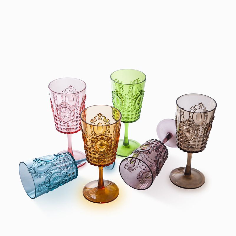 Set copas real en colores x 6