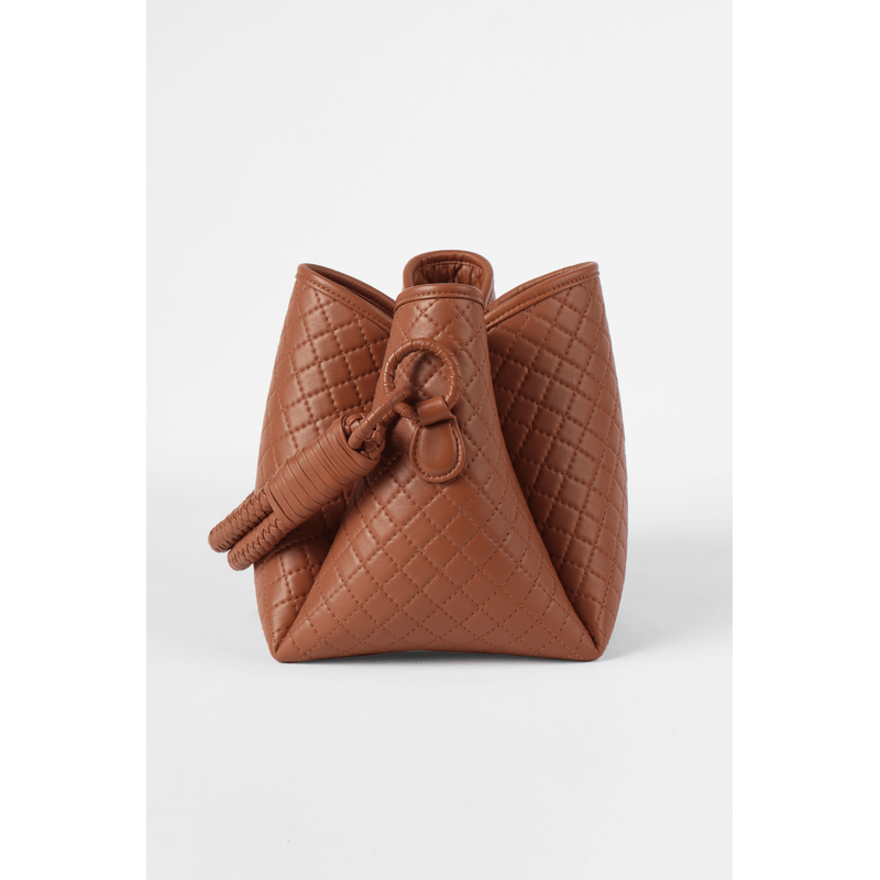 Tulip Bucket Bag, Brandy.