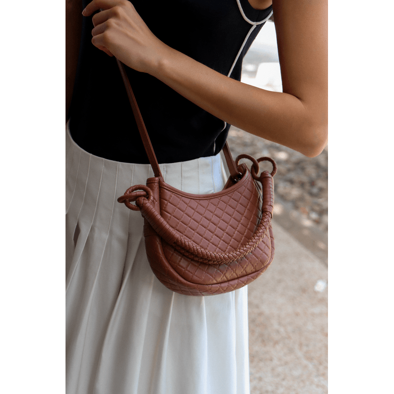 Saddle Mini, Shoulder Bag - Brandy