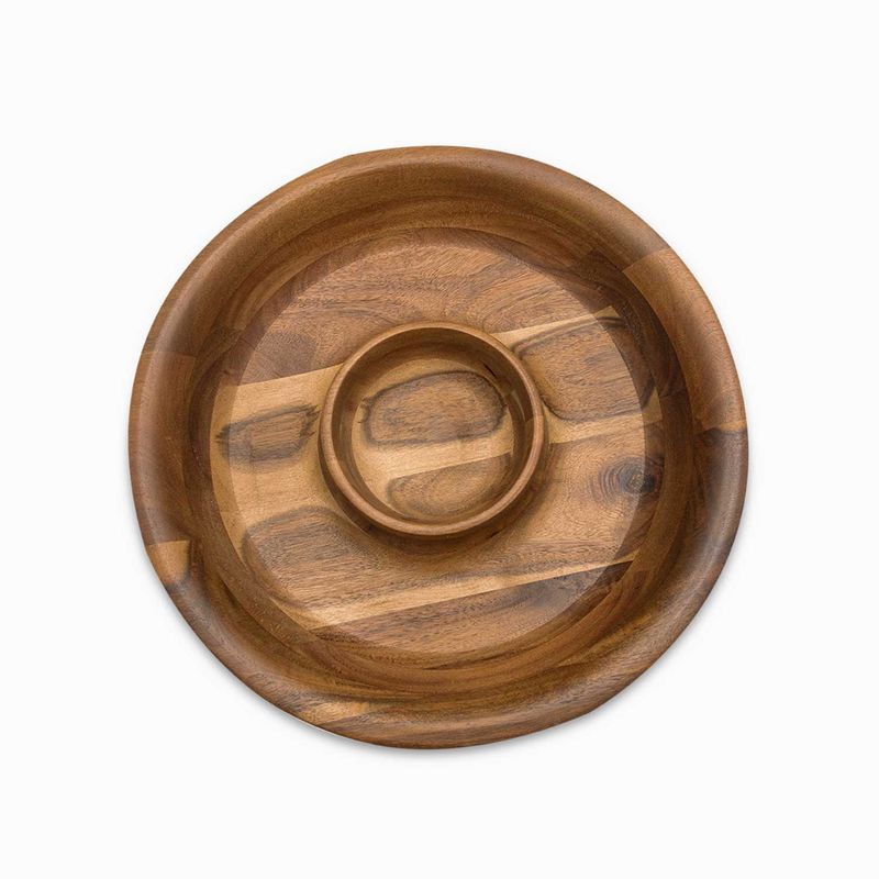 Chip and dip en acacia 35cm