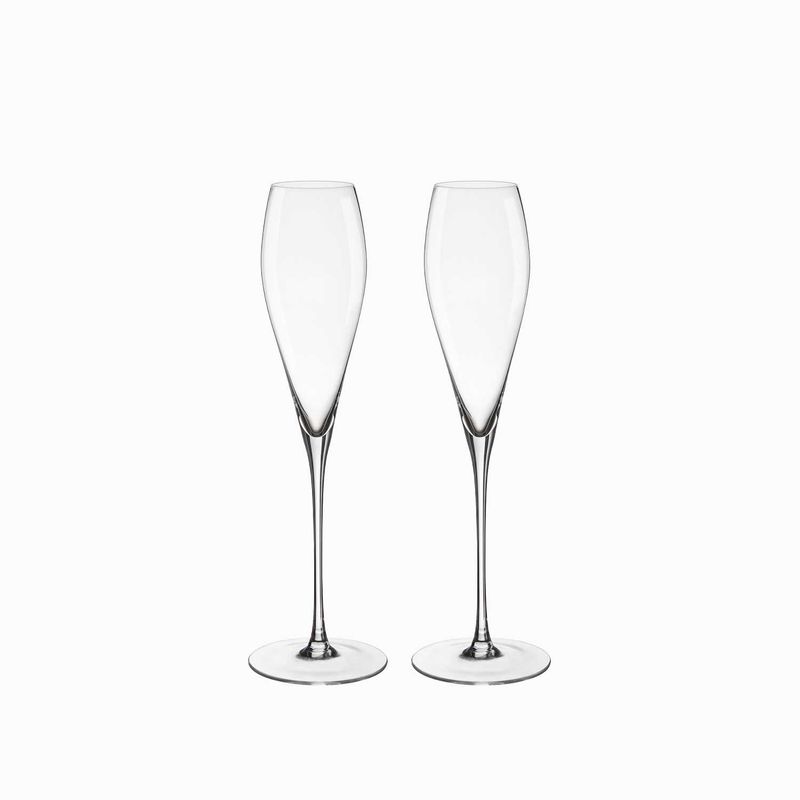 Copa champaña tulipán en cristal 200ml setx2