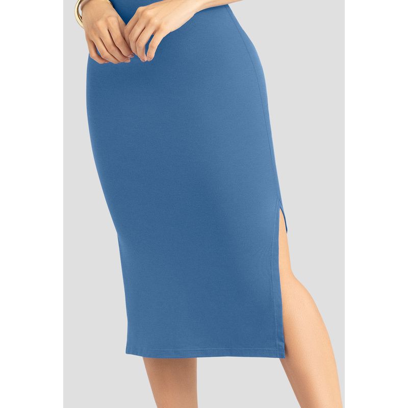 Vestido Largo Mujer Azul Indigo Mp 5164