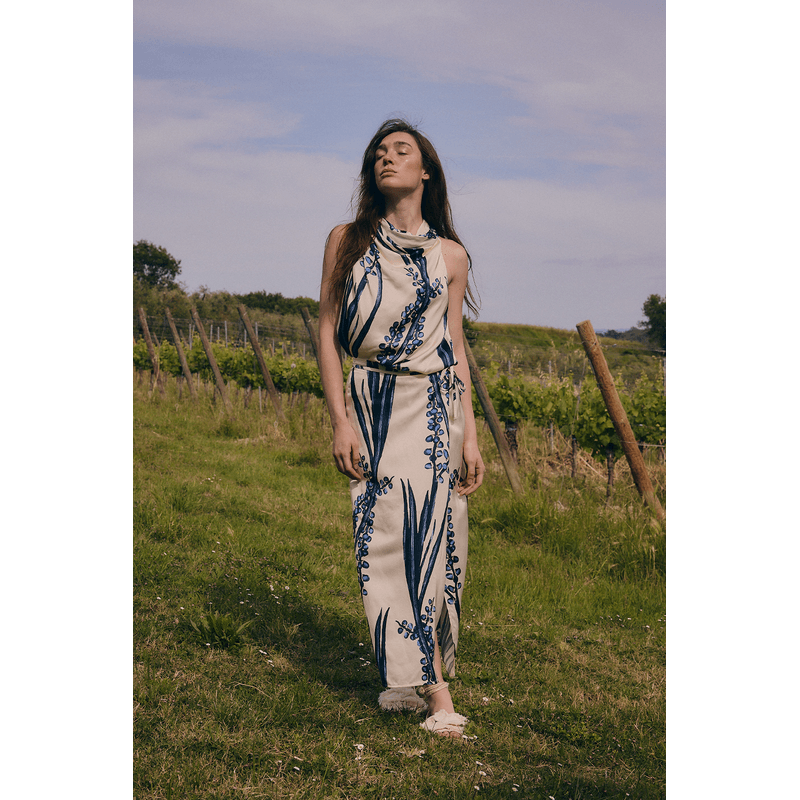 Falda Katya navy natural