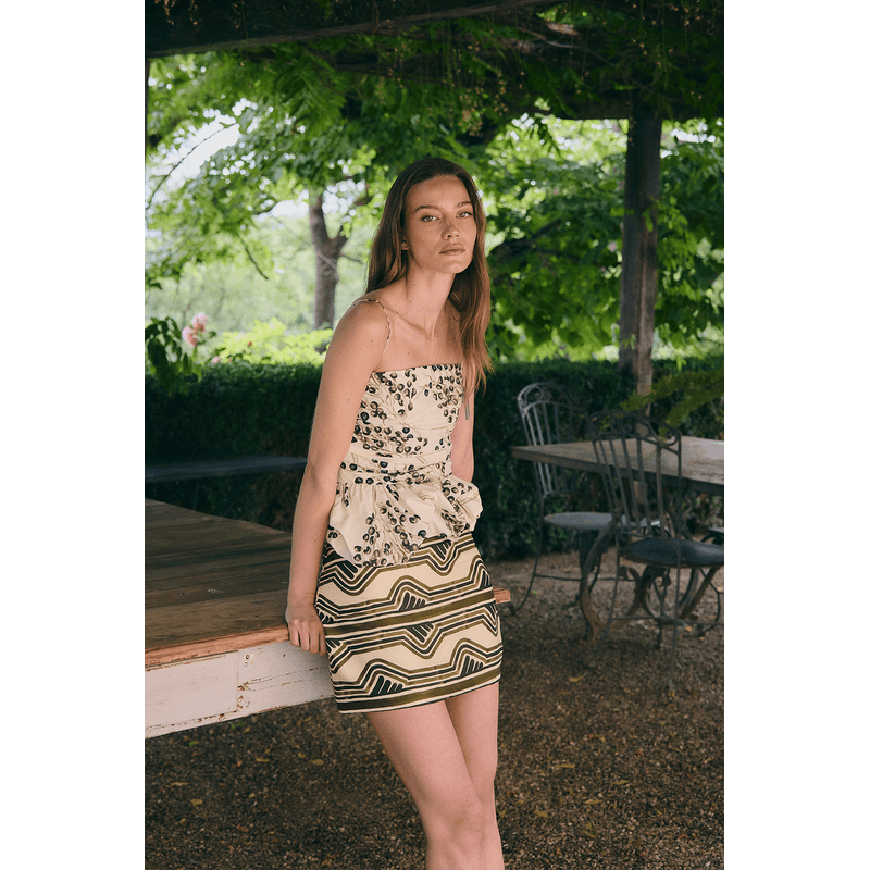 Mini falda moren verde oliva