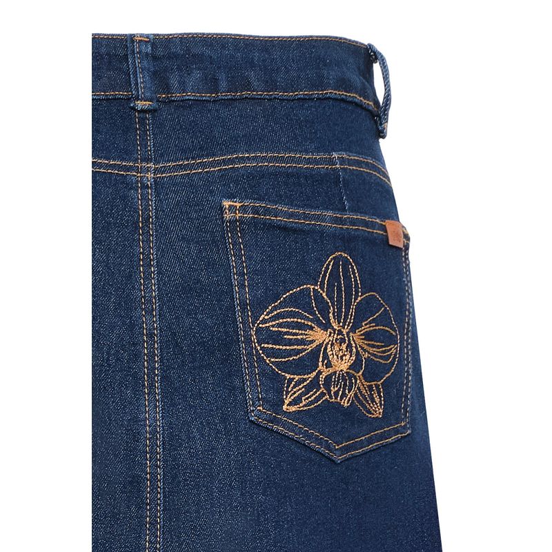 Falda arena blanca azul oscuro