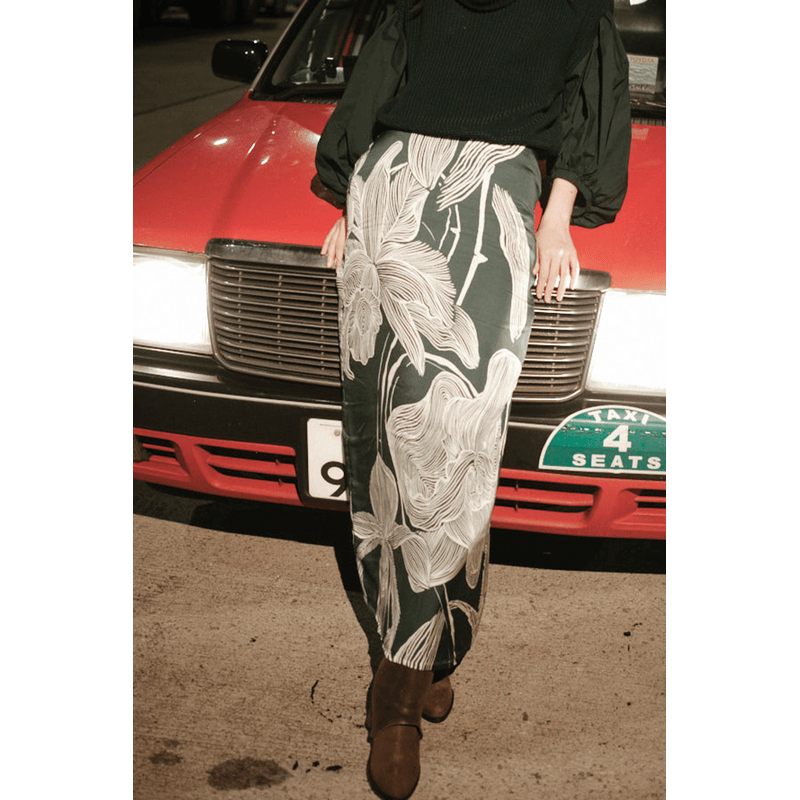 Falda new arabela verde ivory