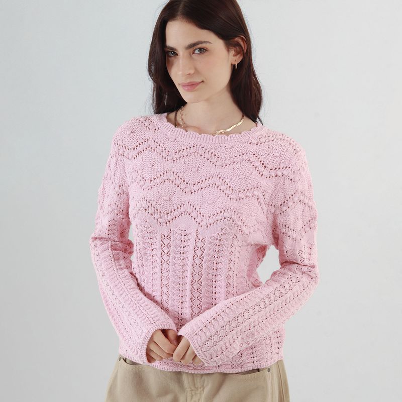 Sweater Cuello Redondo Manga Larga