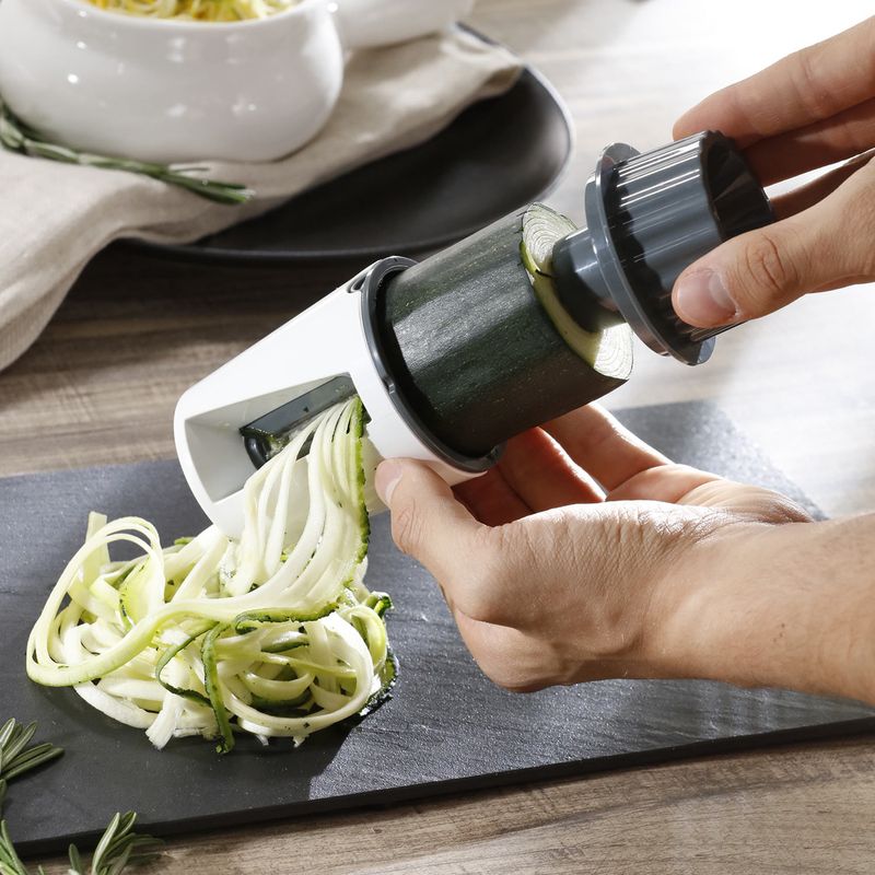 Rallador en espiral gris