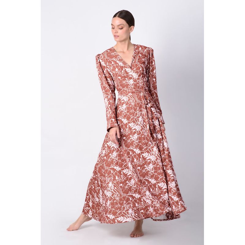 Vestido Alma Japonesas Café