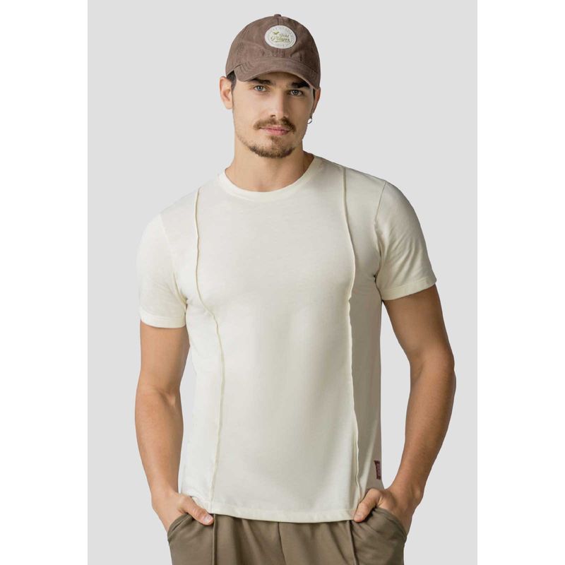 Camiseta Hombre Crema Mp 113439