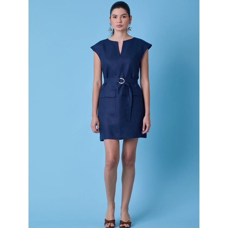 Autumn Short Dress Navy