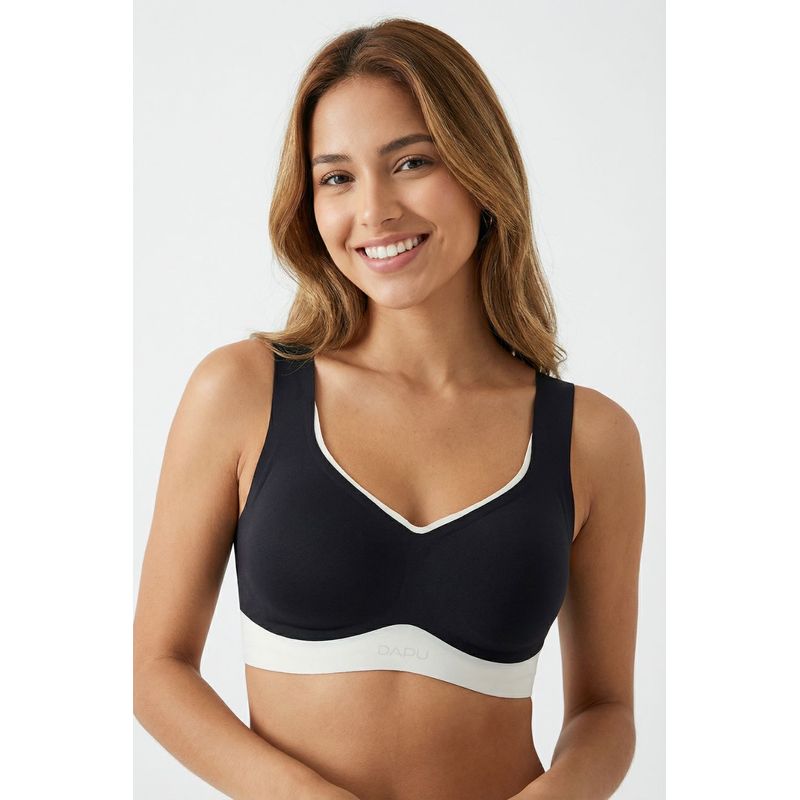 Top con escote triangular corte láser en microfibra