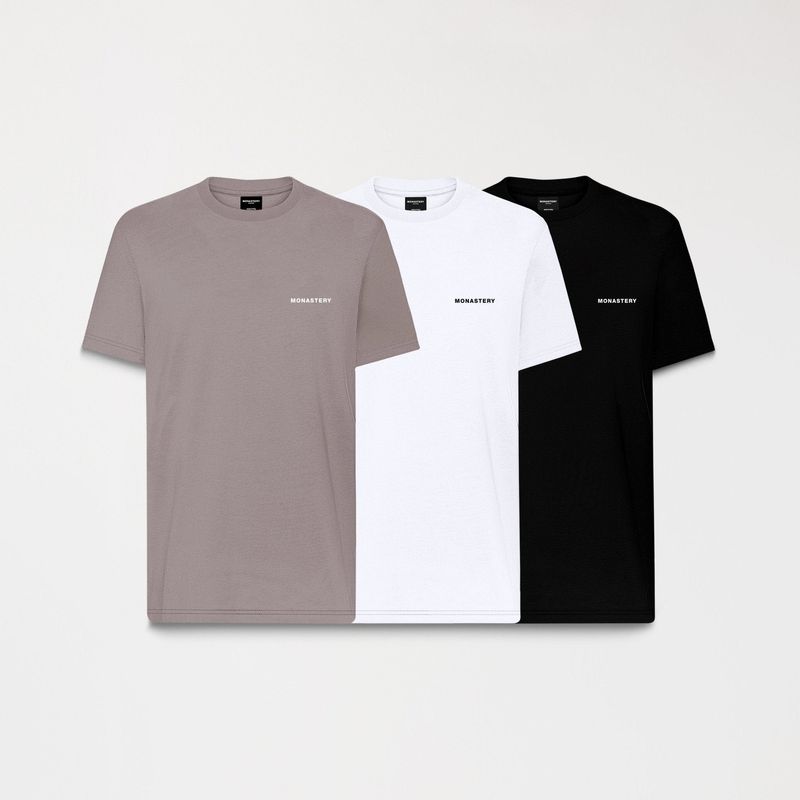 AURELIUS PACK T-SHIRT MEN BLACK- WHITE- BROWN