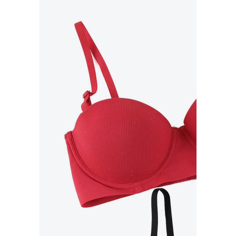 Brasier tipo strapless elaborado en microfibra paquete x2