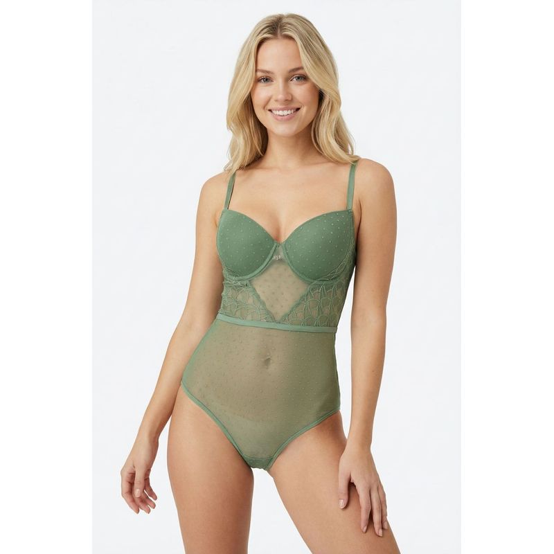 Body elaborado en malla con aro y tiras ajustables