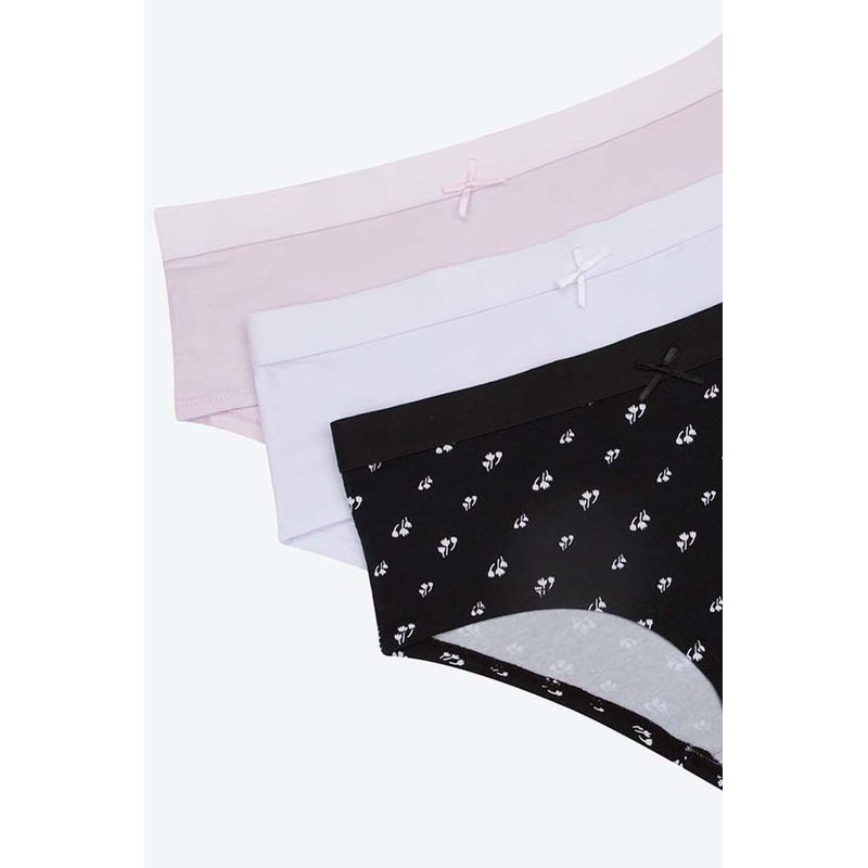 Hípster confeccionado en algodón sin costuras paquetería x3